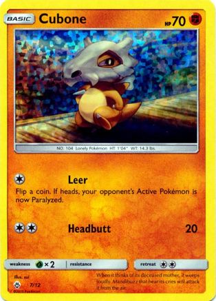 Cubone - 7/12/012  - Holofoil McDonalds Promos 2018 - Promo