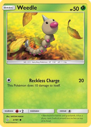 Weedle (3)/181  - Reverse Holofoil SM  Team Up - Common