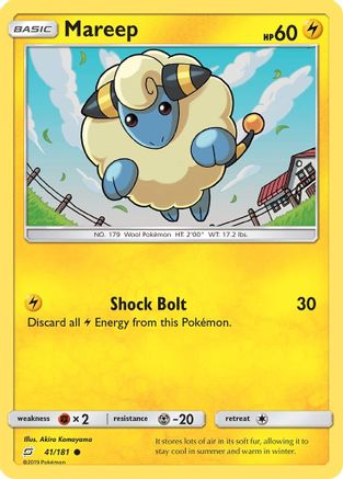 Mareep 041  - Reverse Holofoil SM  Team Up - Common