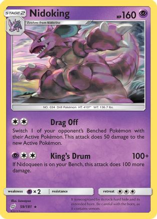 Nidoking/181  - Reverse Holofoil SM  Team Up - Rare