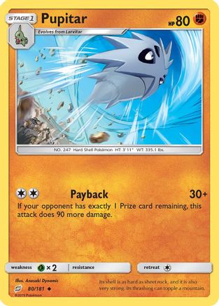 Pupitar  - Reverse Holofoil SM  Team Up - Uncommon