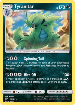 Tyranitar 085  - Holofoil SM  Team Up - Holo Rare