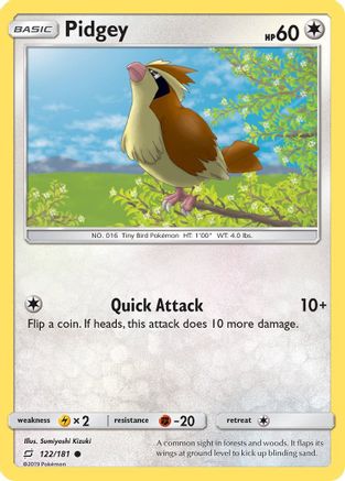 Pidgey (122) (122) 122  SM  Team Up - Common