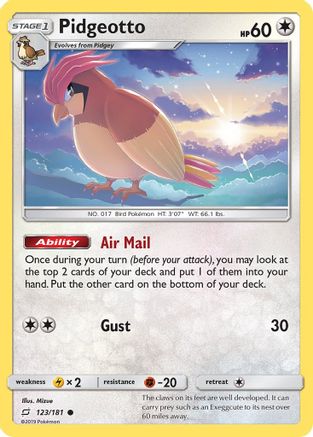 Pidgeotto 123  SM  Team Up - Common
