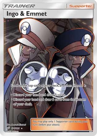 Ingo & Emmet (Full Art)  - Holofoil SM  Team Up - Ultra Rare