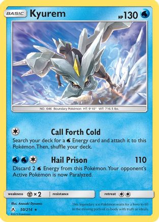 Kyurem 050  - Reverse Holofoil SM  Unbroken Bonds - Holo Rare