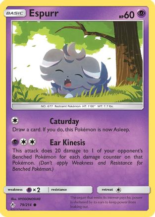 Espurr 079  - Reverse Holofoil SM  Unbroken Bonds - Common
