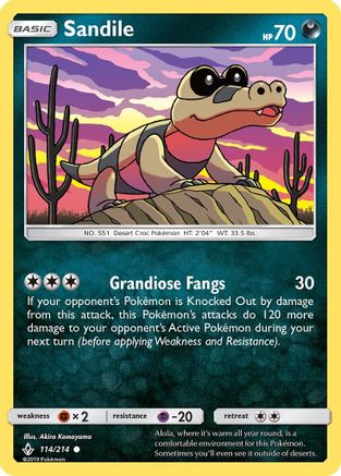 Sandile (114)  - Reverse Holofoil SM  Unbroken Bonds - Common