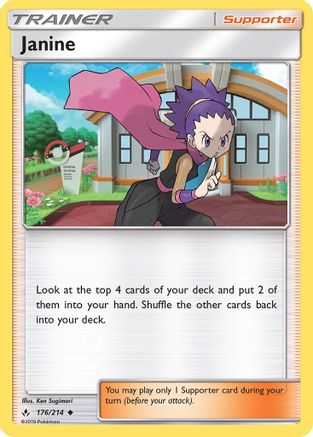 Janine 176  - Reverse Holofoil SM  Unbroken Bonds - Uncommon
