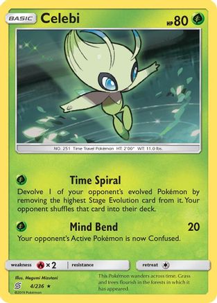 Celebi/236  - Reverse Holofoil SM  Unified Minds - Holo Rare