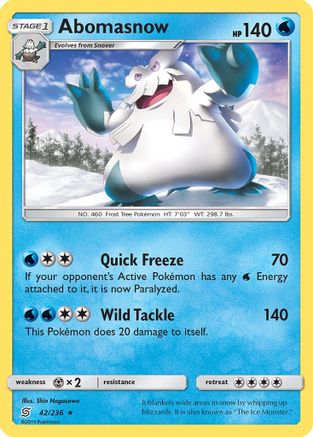 Abomasnow  SM  Unified Minds - Rare