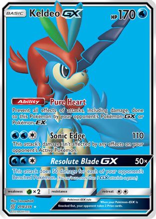 Keldeo GX (Full Art)  - Holofoil SM  Unified Minds - Ultra Rare