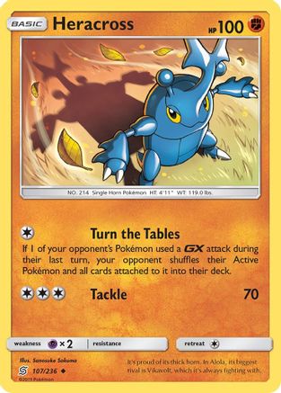 Heracross/236  - Reverse Holofoil SM  Unified Minds - Uncommon