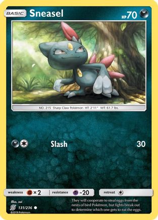 Sneasel 131  - Reverse Holofoil SM  Unified Minds - Common