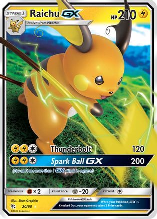 Raichu GX 020  - Holofoil Hidden Fates - Ultra Rare