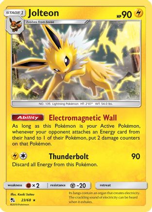 Jolteon 023  - Reverse Holofoil Hidden Fates - Rare