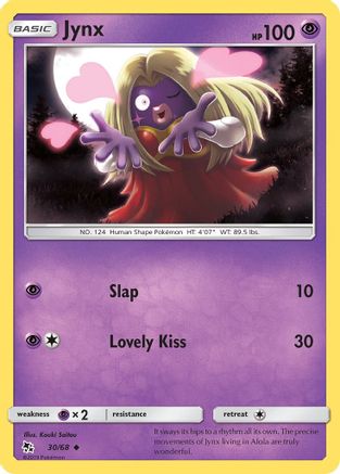 Jynx 030  - Reverse Holofoil Hidden Fates - Uncommon