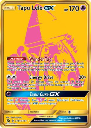 Tapu Lele GX  - Holofoil Hidden Fates Shiny Vault - Shiny Holo Rare