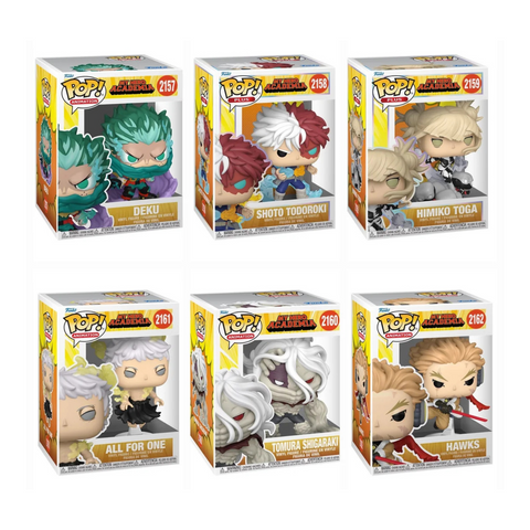 Funko Pop! Anime: My Hero Academia - Deku / Shoto Todoroki / Himiko Toga / All For One / Tomura Shigaraki / Hawks *PREORDER*