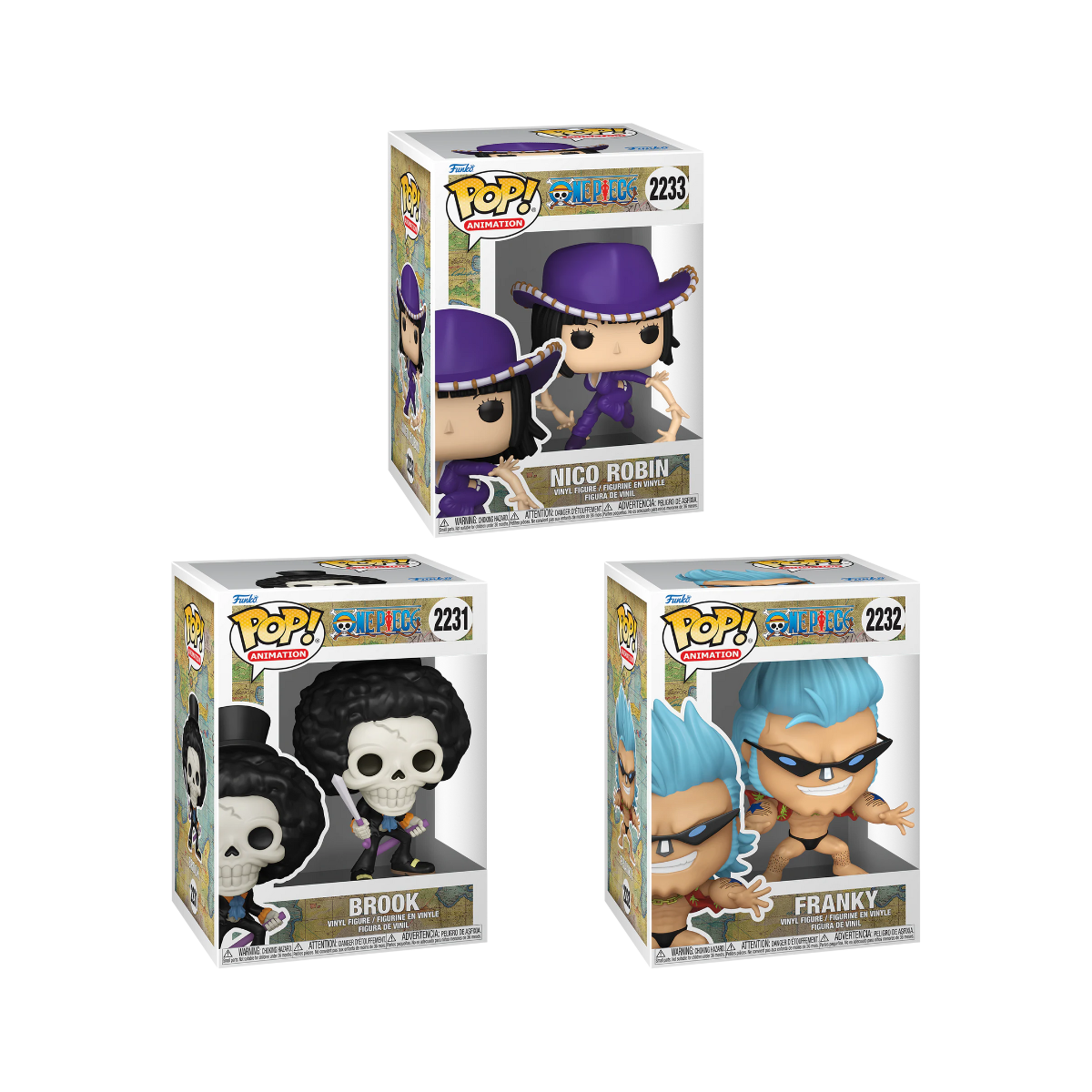 Funko Pop! Anime: One Piece - Brook / Franky / Nico Robin *PREORDER*