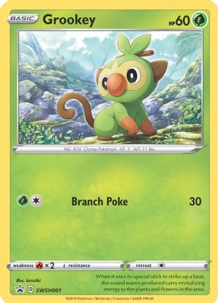 Grookey - SWSH001  - Holofoil SWSH Sword & Shield Promo Cards - Promo