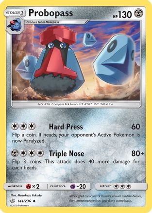 Probopass  - Reverse Holofoil SM  Cosmic Eclipse - Uncommon