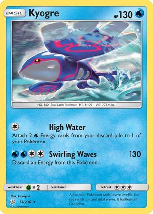 Kyogre 053  SM  Cosmic Eclipse - Rare