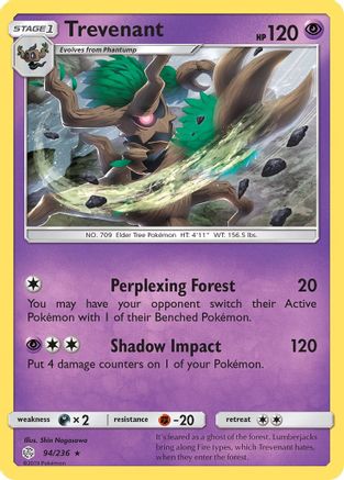 Trevenant  SM  Cosmic Eclipse - Rare