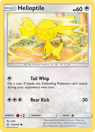 Helioptile 179/236  SM  Cosmic Eclipse - Common