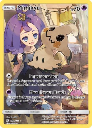 Mimikyu (Secret) 245  - Holofoil SM  Cosmic Eclipse - Secret Rare