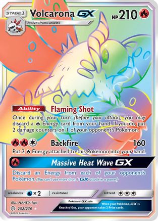 Volcarona GX (Secret)  - Holofoil SM  Cosmic Eclipse - Secret Rare