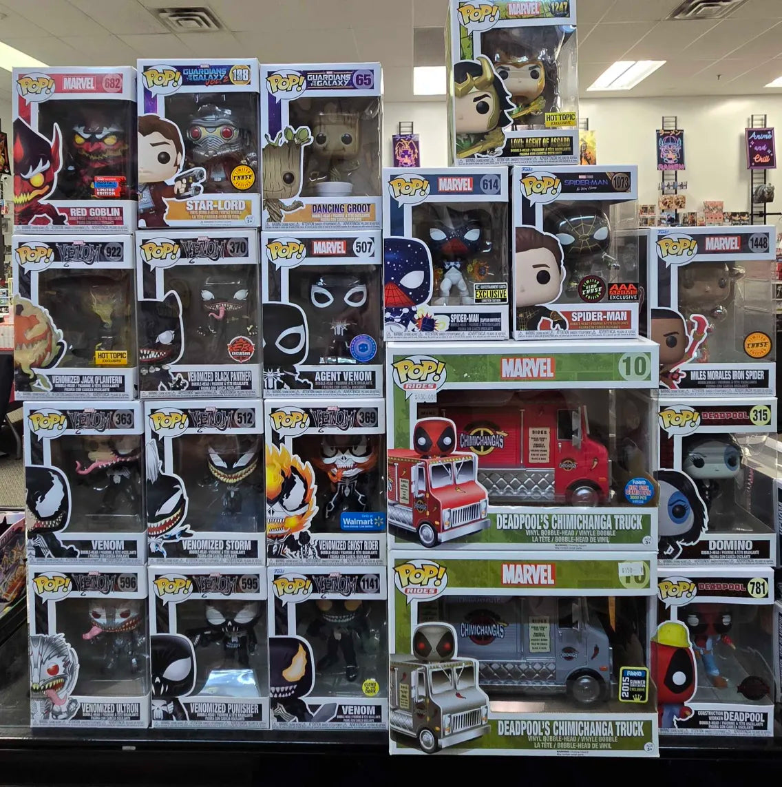Funko Pop! MARVEL - SPIDER-MAN/VENOM/DEADPOOL MIX  "WEB ONLY"