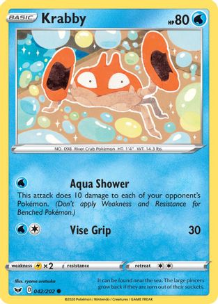 Krabby (042) (042) 042  SWSH01 Sword & Shield Base Set - Common