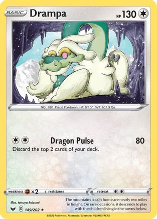 Drampa 149  SWSH01 Sword & Shield Base Set - Rare