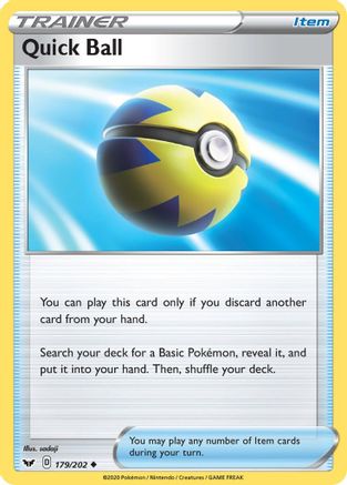 Quick Ball 179  SWSH01 Sword & Shield Base Set - Uncommon