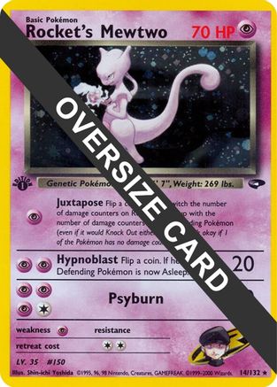 Rocket's Mewtwo - 14/132/132  - Holofoil Jumbo Cards - Promo