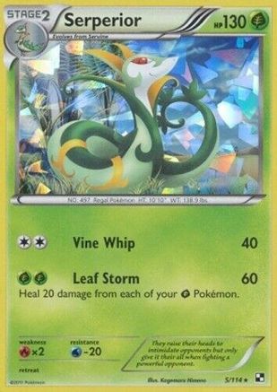 Serperior - 5/114 (Cracked Ice Holo)/114  - Holofoil Deck Exclusives - Holo Rare