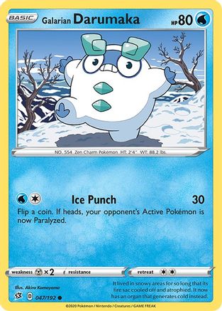 Galarian Darumaka 047/192  SWSH02 Rebel Clash - Common