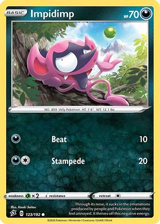 Impidimp 123  SWSH02 Rebel Clash - Common