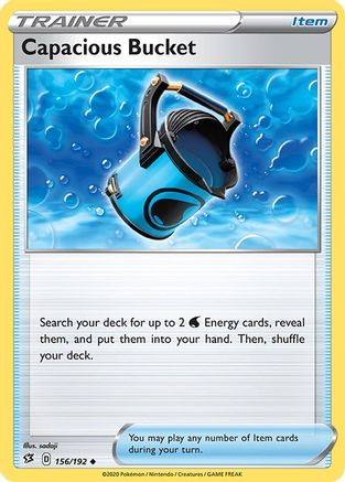 Capacious Bucket 156  - Reverse Holofoil SWSH02 Rebel Clash - Uncommon