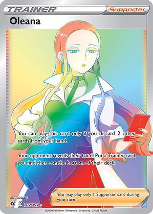 Oleana (Secret)/192  - Holofoil SWSH02 Rebel Clash - Secret Rare