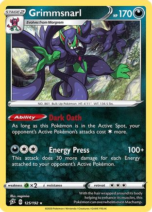 Grimmsnarl - 125/192/192  Deck Exclusives - Rare