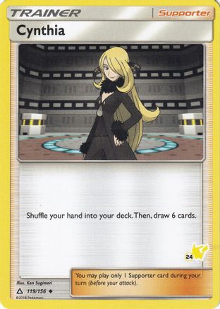 Cynthia - 119/156 (#24 Pikachu Stamped)/156  Battle Academy - Promo