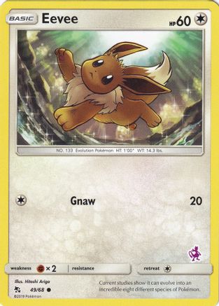 Eevee (Mewtwo Stamped) 049/68  Battle Academy - Promo