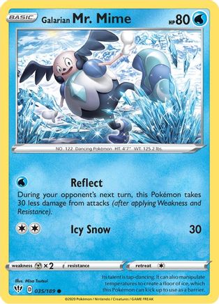 Galarian Mr. Mime 035  SWSH03 Darkness Ablaze - Common