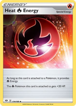 Heat R Energy 174  SWSH03 Darkness Ablaze - Uncommon