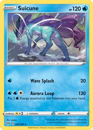 Suicune 037/189  Deck Exclusives - Rare