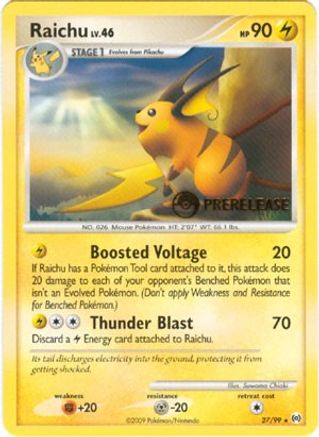 Raichu - 27/99 (Prerelease)/99  Nintendo Promos - Promo