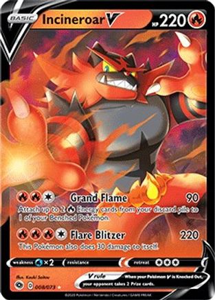 Incineroar V 008  - Holofoil Champions Path - Ultra Rare