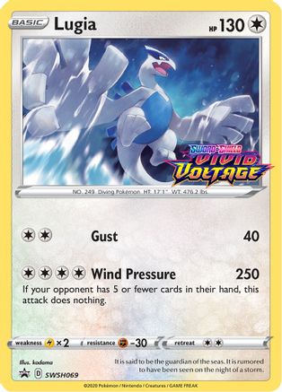 Lugia (Prerelease) SWSH069  - Holofoil SWSH Sword & Shield Promo Cards - Promo